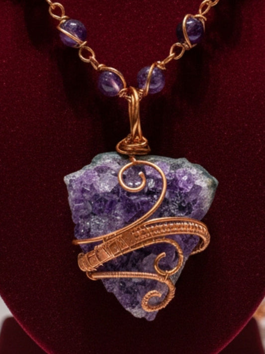 Luxury Amethyst Healing Masterpiece Pendant