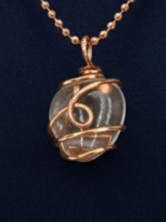 Clear Quartz Healing Crystal Necklace (Reiki Infused)