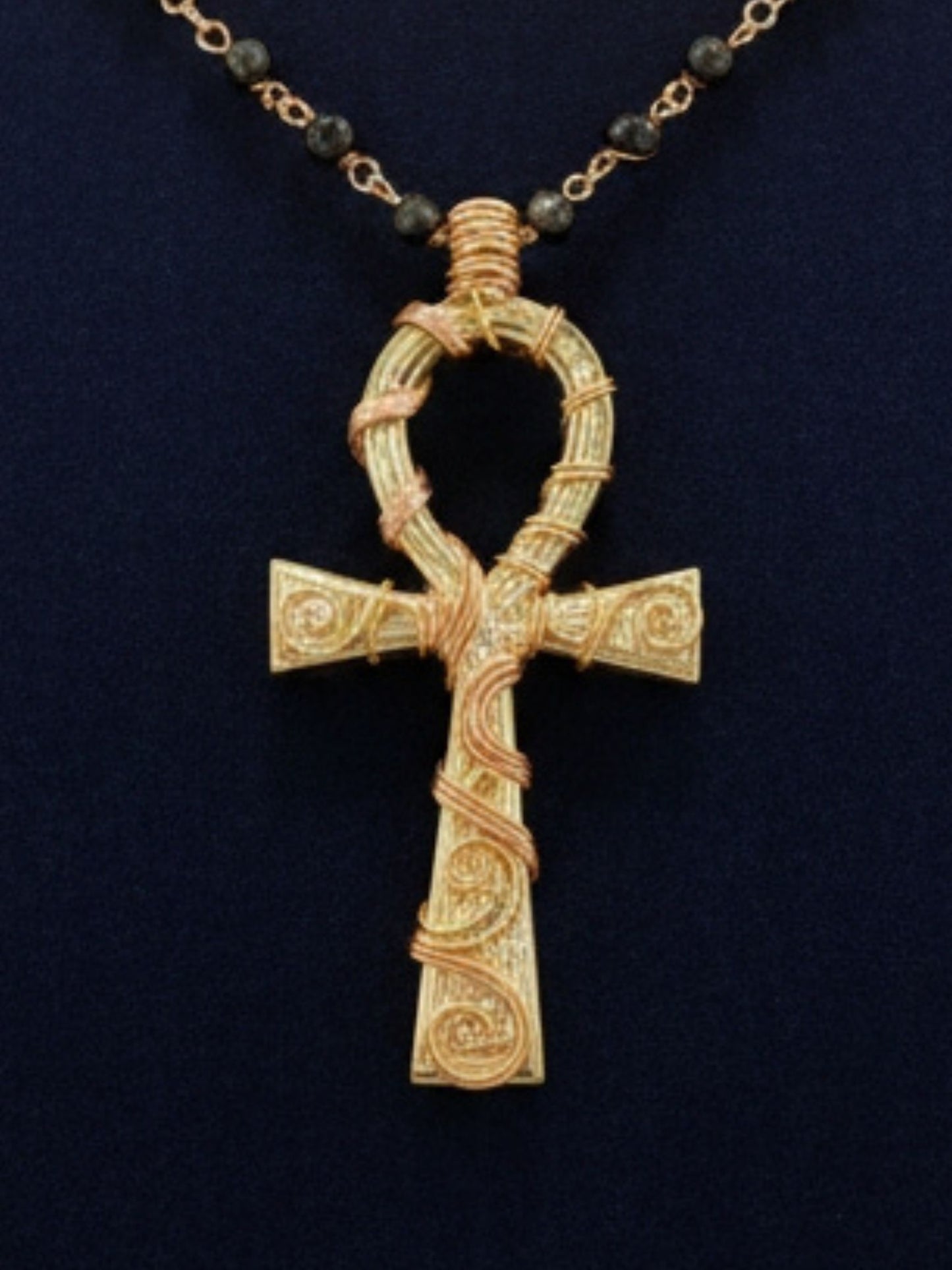 7in. Luxury Ankh Masterpiece Healing Pendant