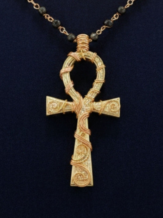 7in. Luxury Ankh Masterpiece Healing Pendant
