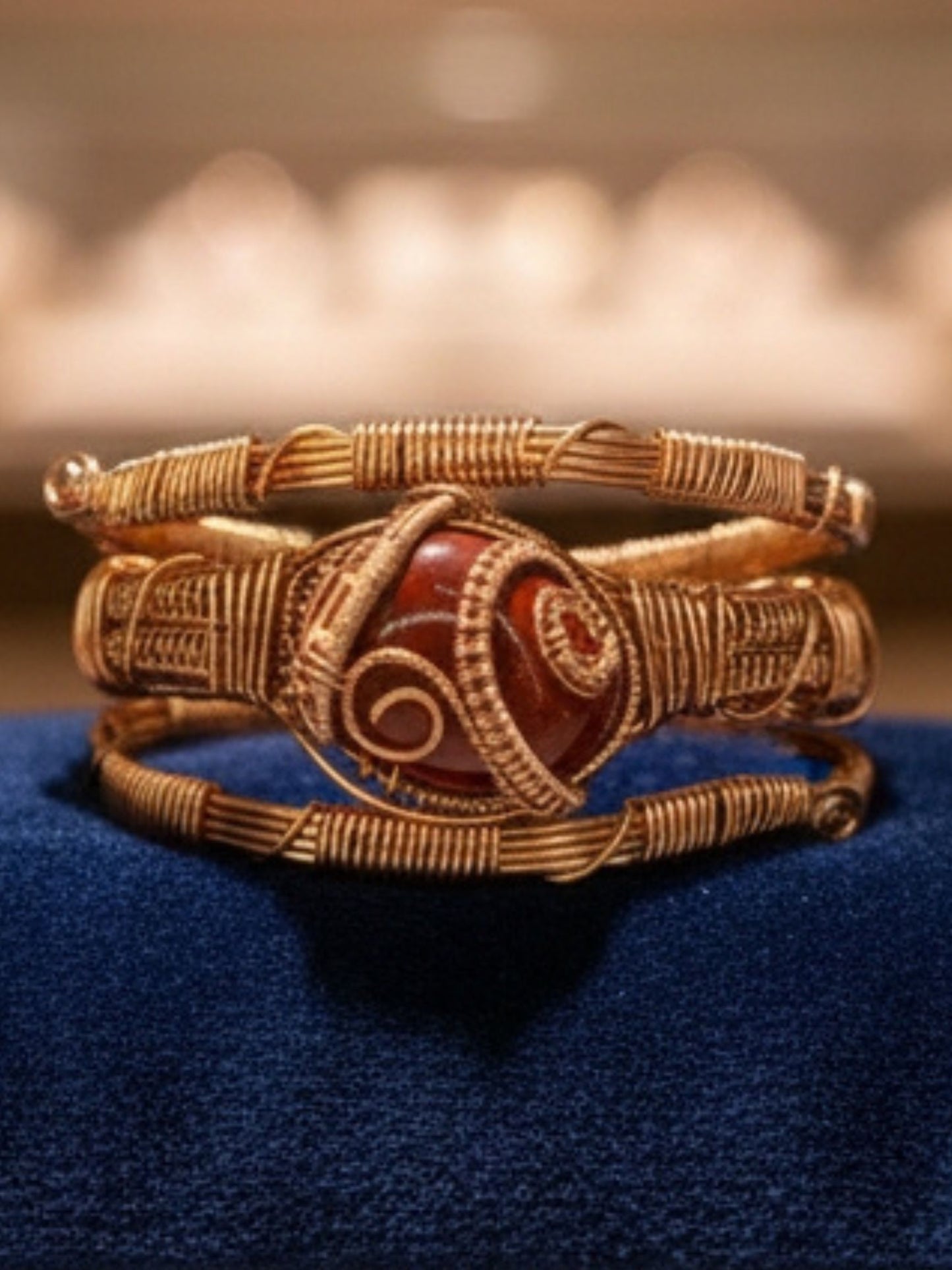 Luxury Red Jasper Masterpiece Copper Healing Bracelet