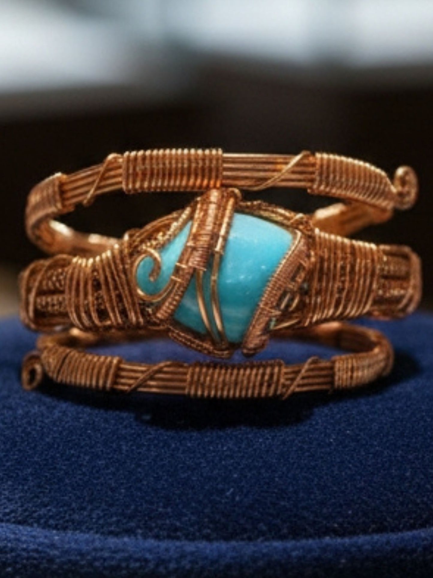 Luxury Blue Aragonite Healing Masterpiece Bracelet