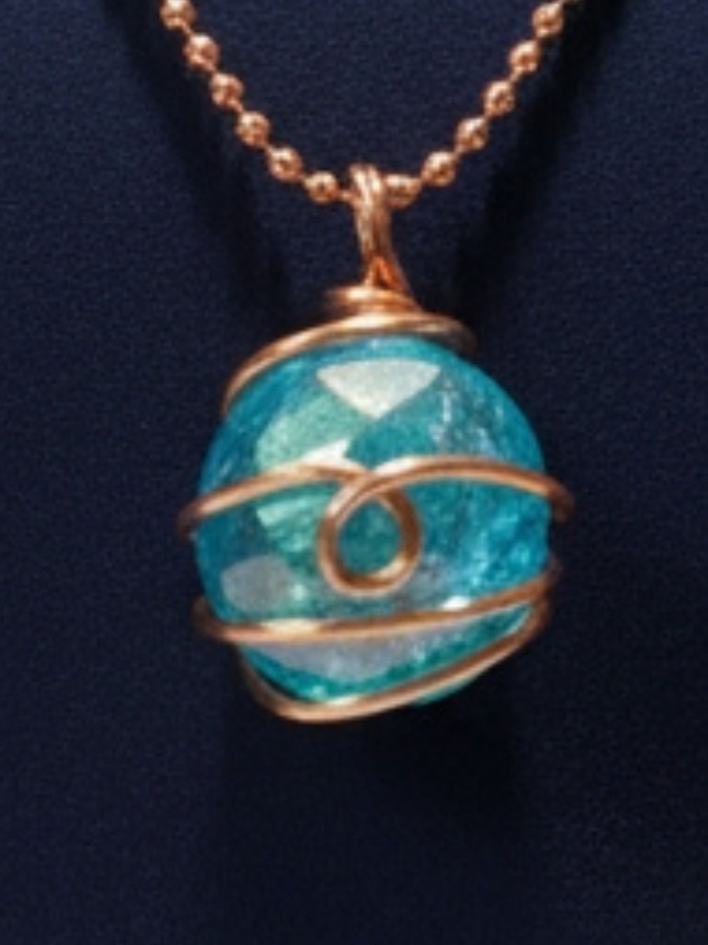 Aqua Aura Quartz Healing Necklace