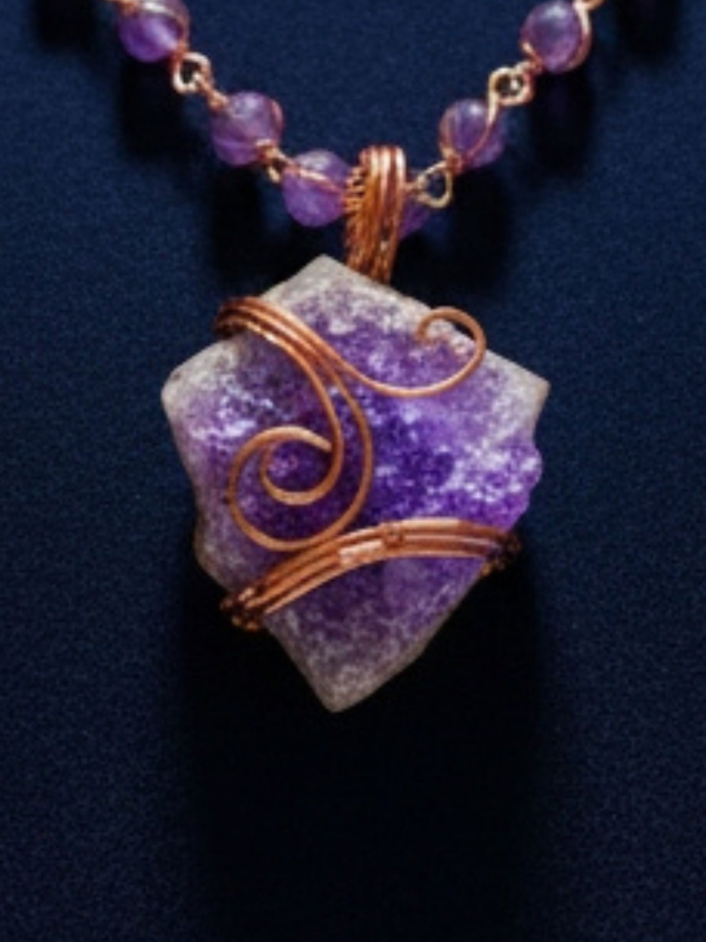 Luxury Purple Amethyst Healing Masterpiece Pendant