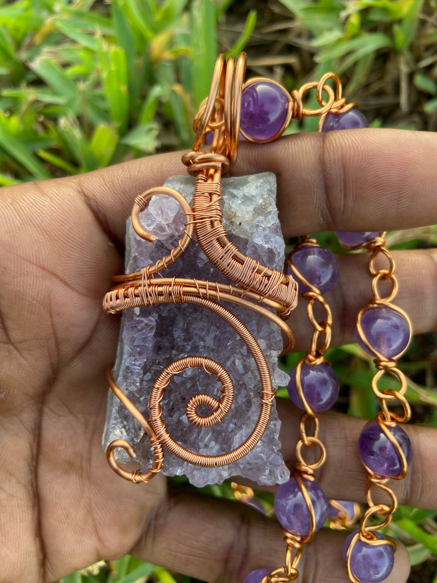 Luxury Amethyst Masterpiece Healing Pendant