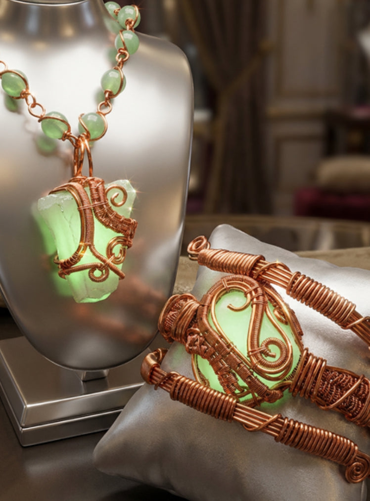 Kryptonite Glow Healing Masterpiece Bracelet/Necklace Set