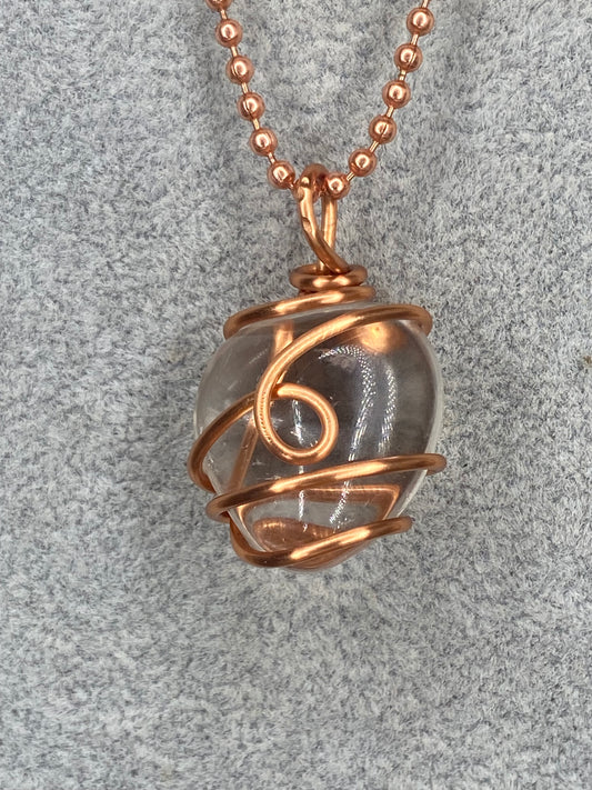 Clear Quartz Healing Crystal Necklace (Reiki Infused)