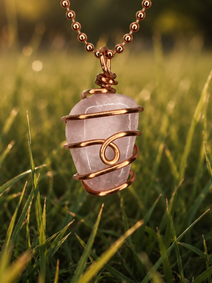 Rose Quartz Necklace for Love, Self-Worth & Emotional Healing