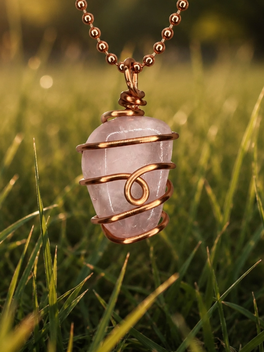 Rose Quartz Necklace for Love, Self-Worth & Emotional Healing