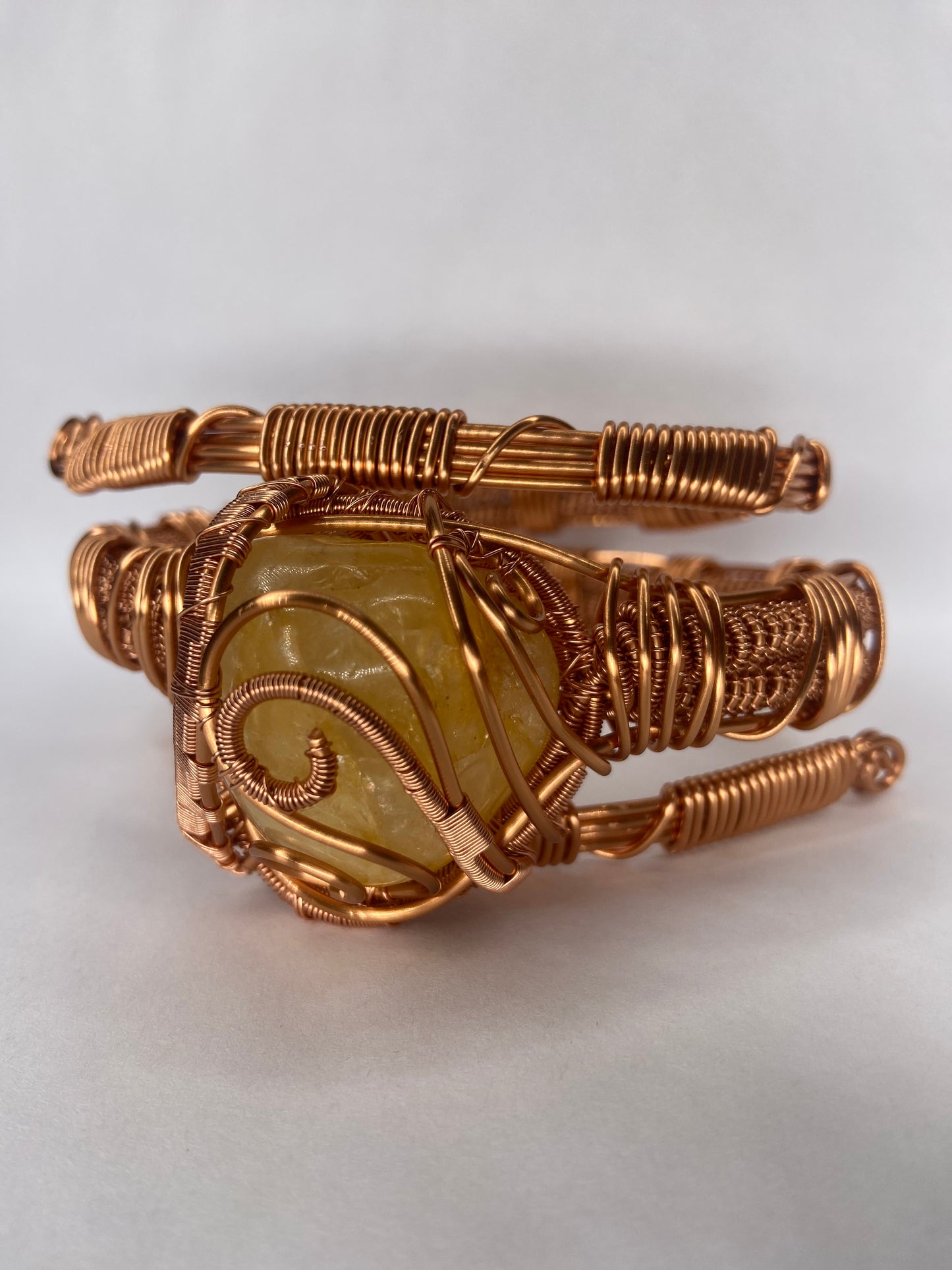 Luxury Citrine Copper Healing Masterpiece Pendant