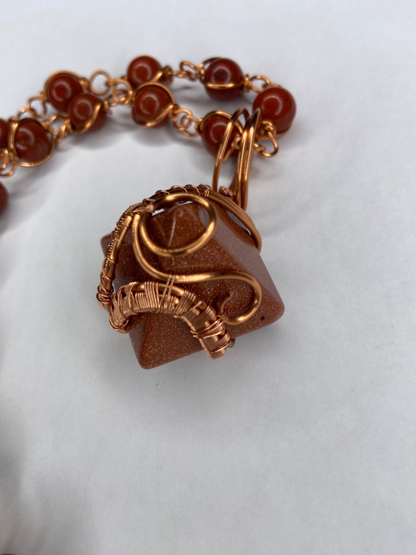 Red Goldstone/Jasper Healing Masterpiece Pendant