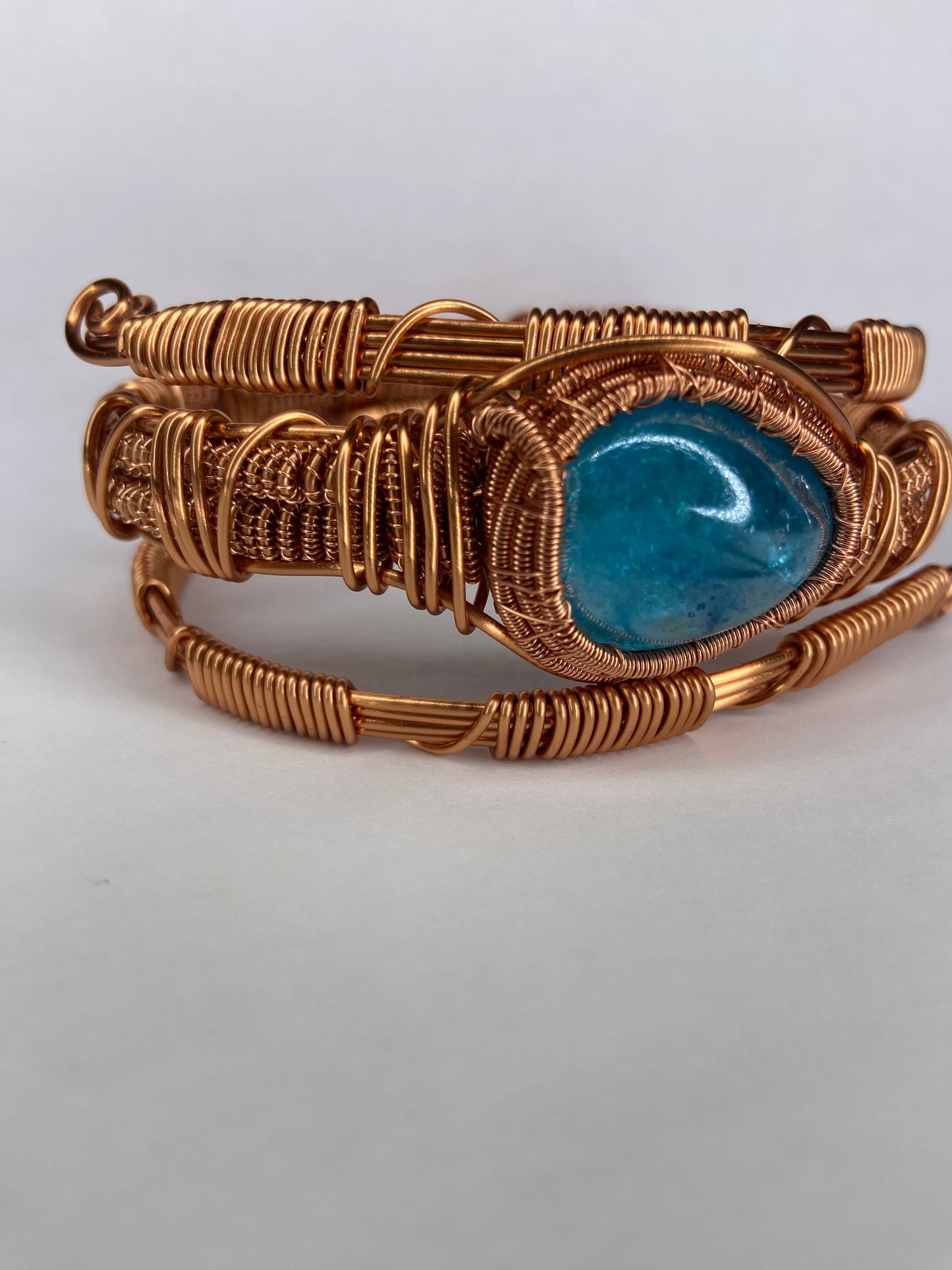 Blue Aqua Aura Quartz Masterpiece Bracelet