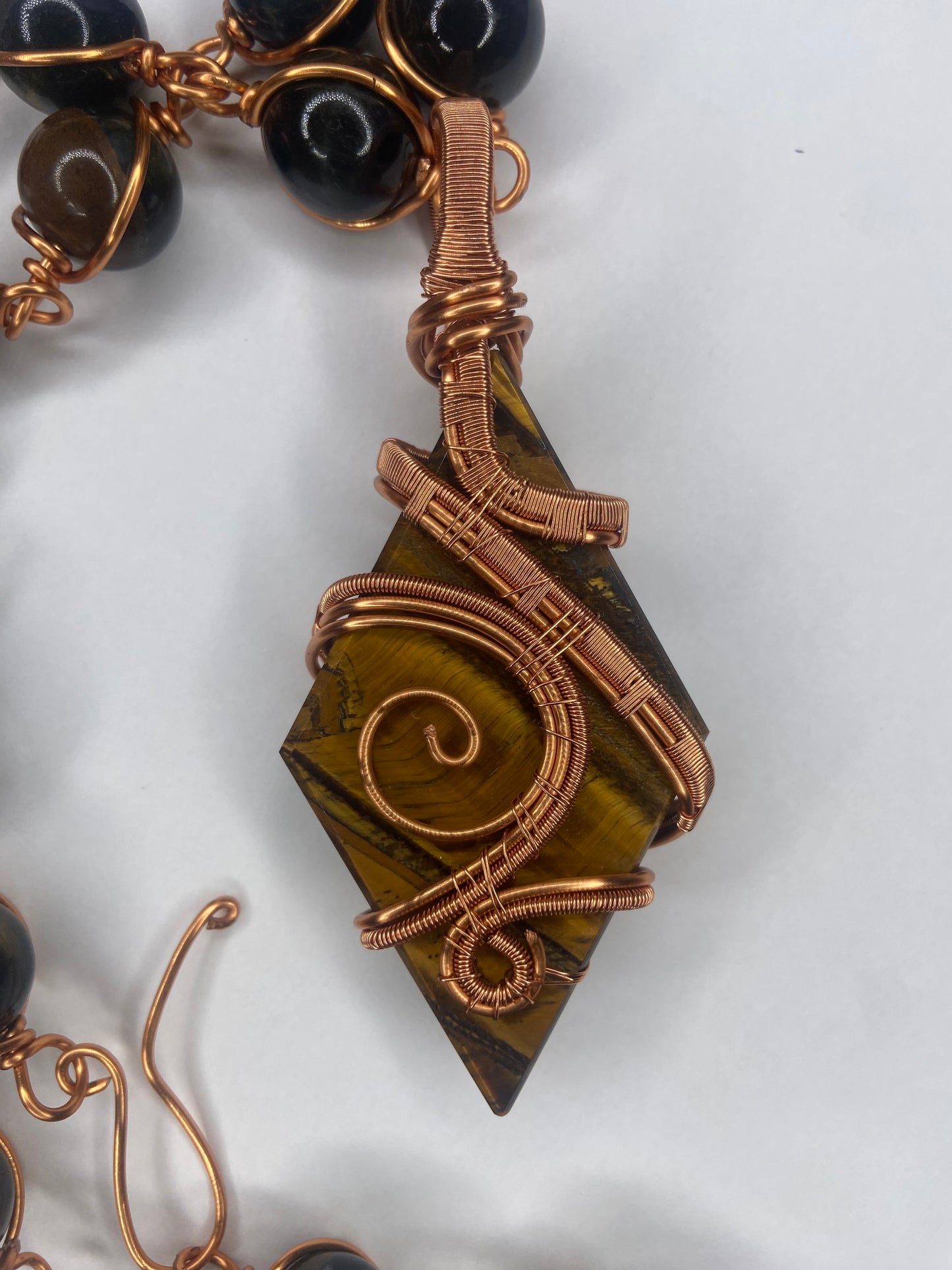 Luxury Tigers Eye Masterpiece Pendant Necklace