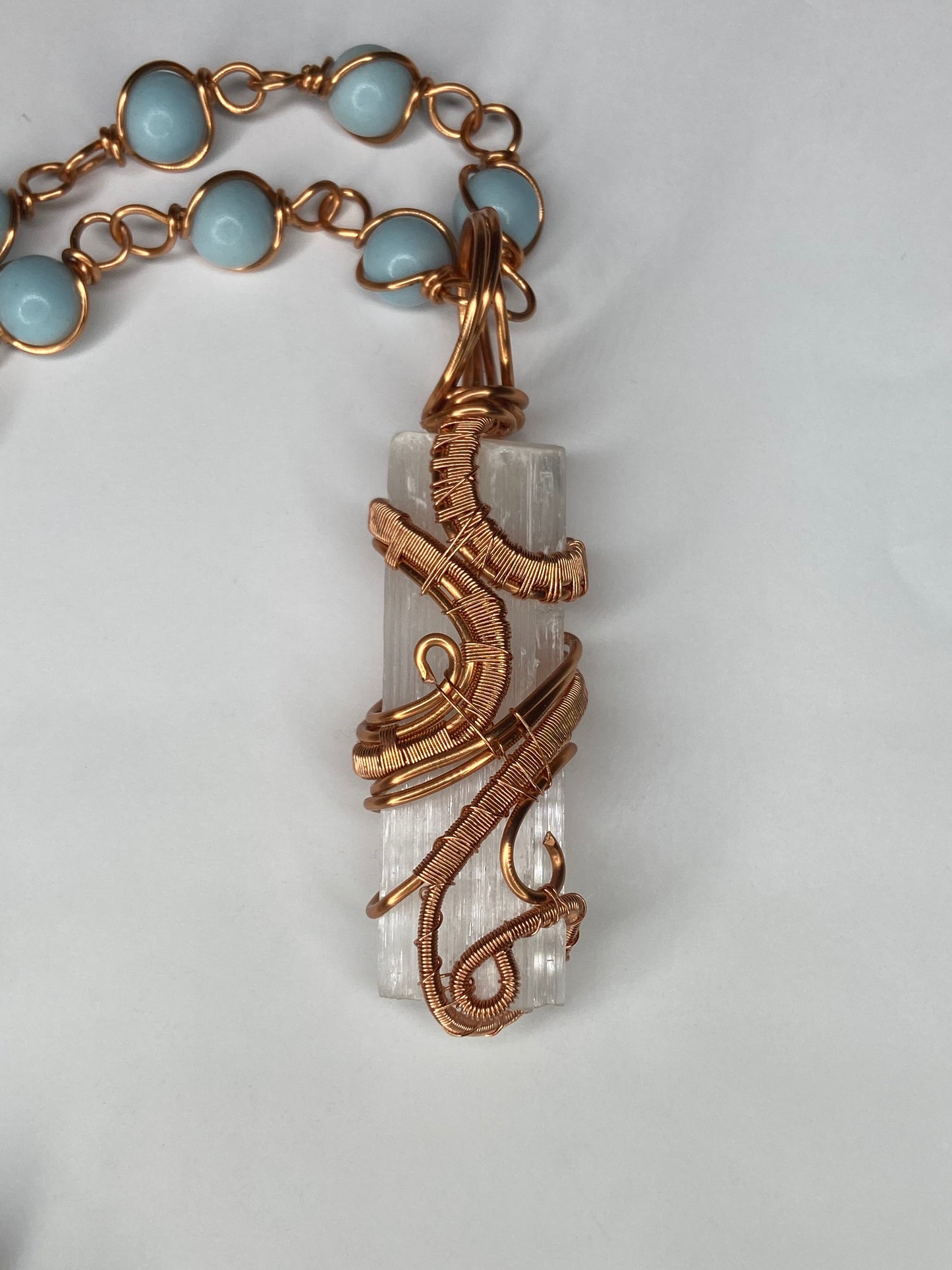 Luxury Selenite/Angelite Masterpiece Pendant