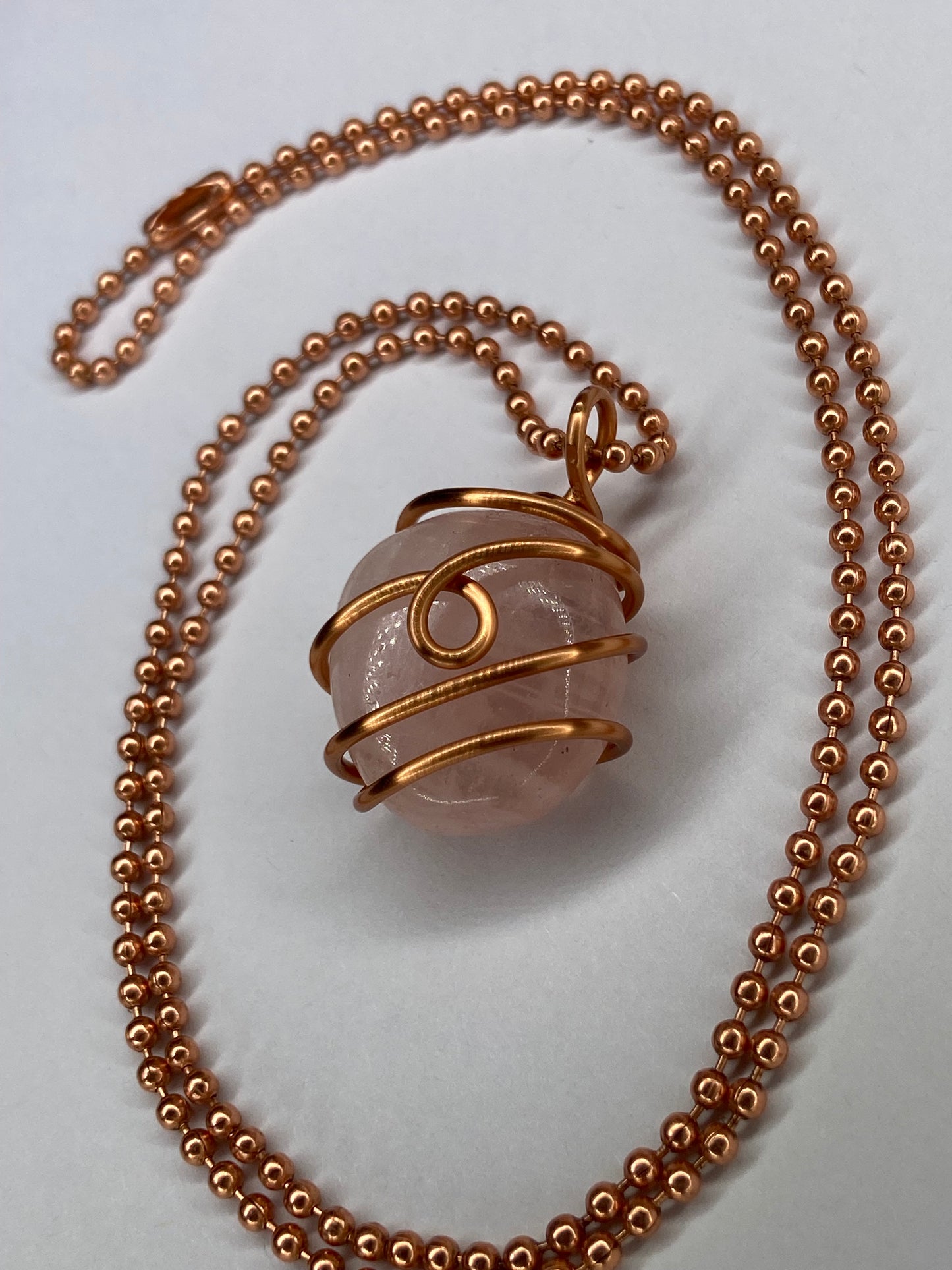 Rose Quartz Reiki Healing Infused Pendant