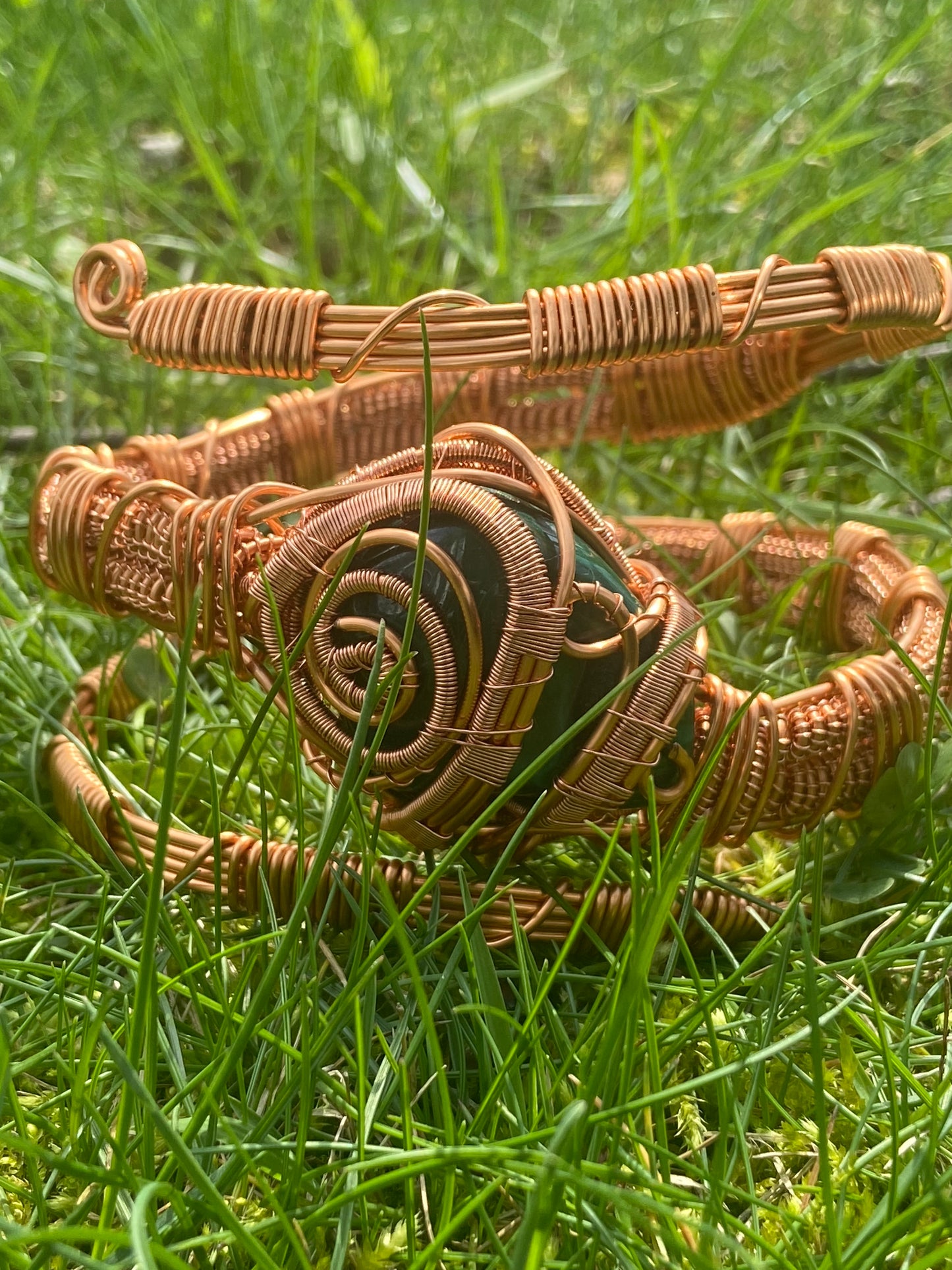 Green Malachite Reiki Infused Healing Masterpiece Bracelet