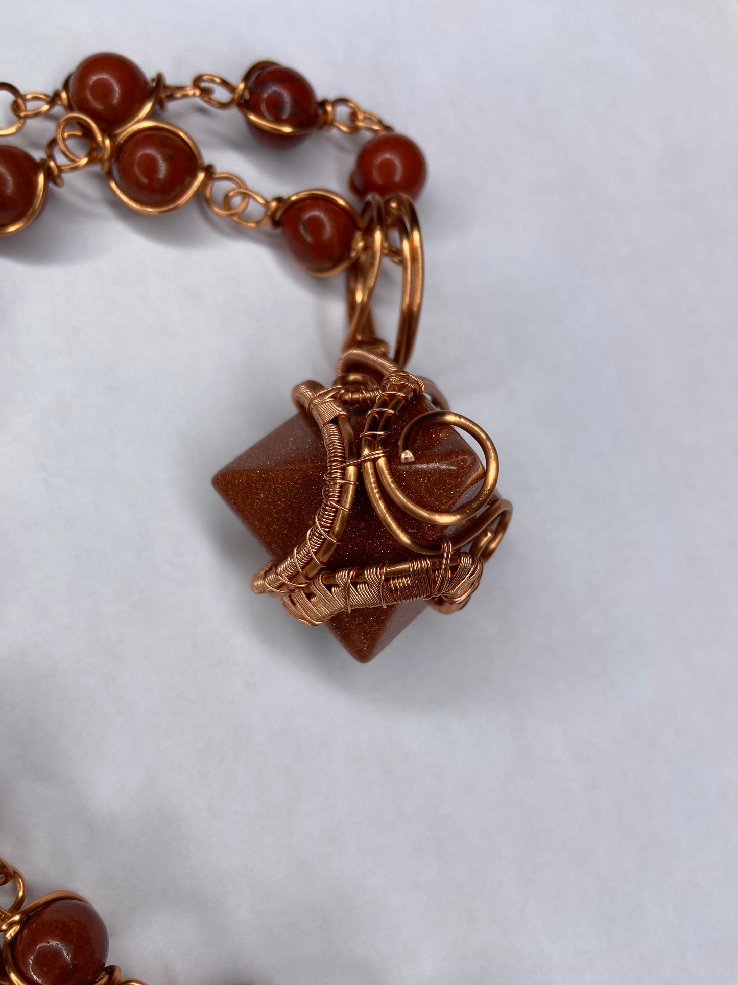 Red Goldstone/Jasper Healing Masterpiece Pendant