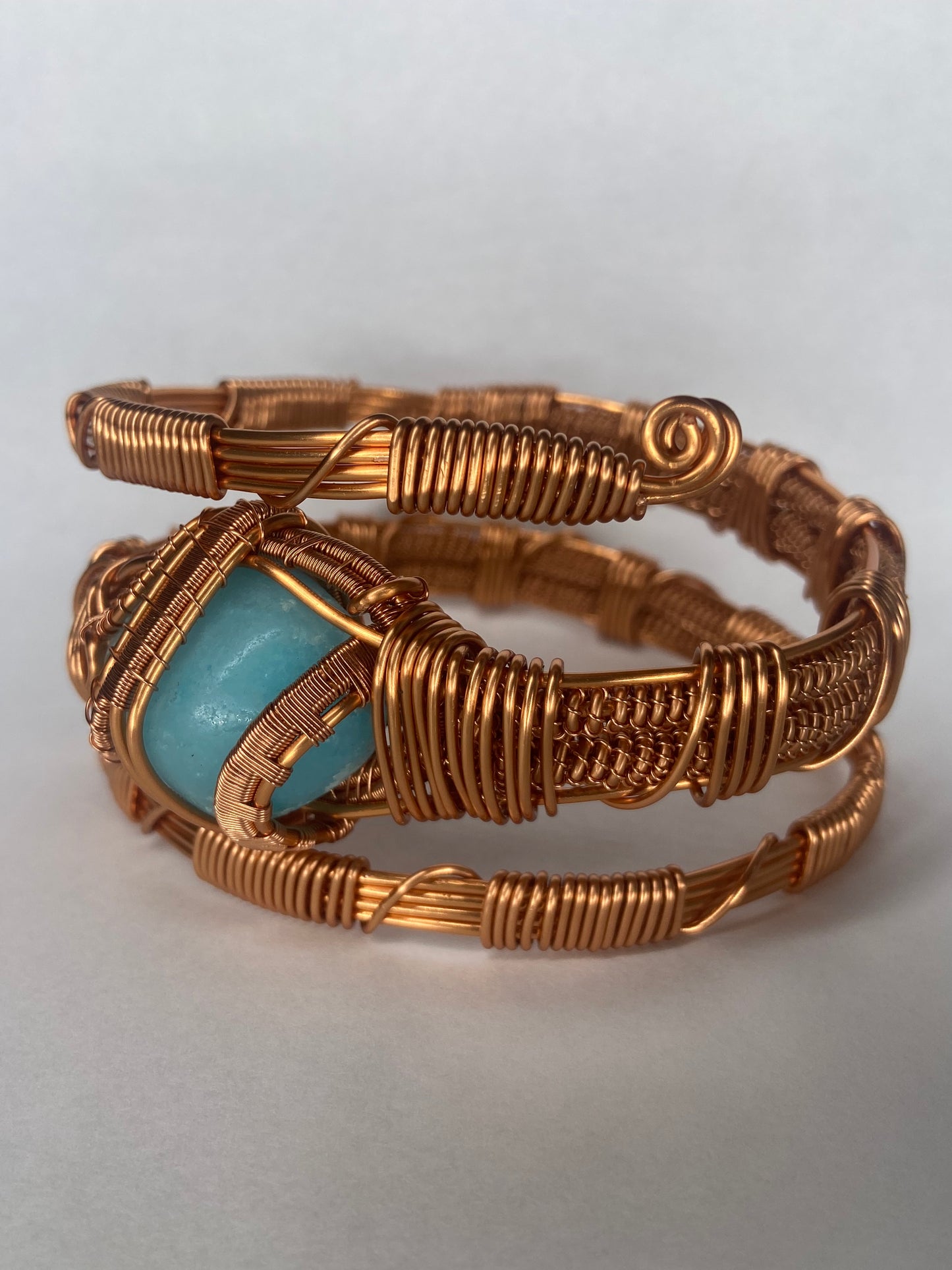 Luxury Blue Aragonite Healing Masterpiece Bracelet