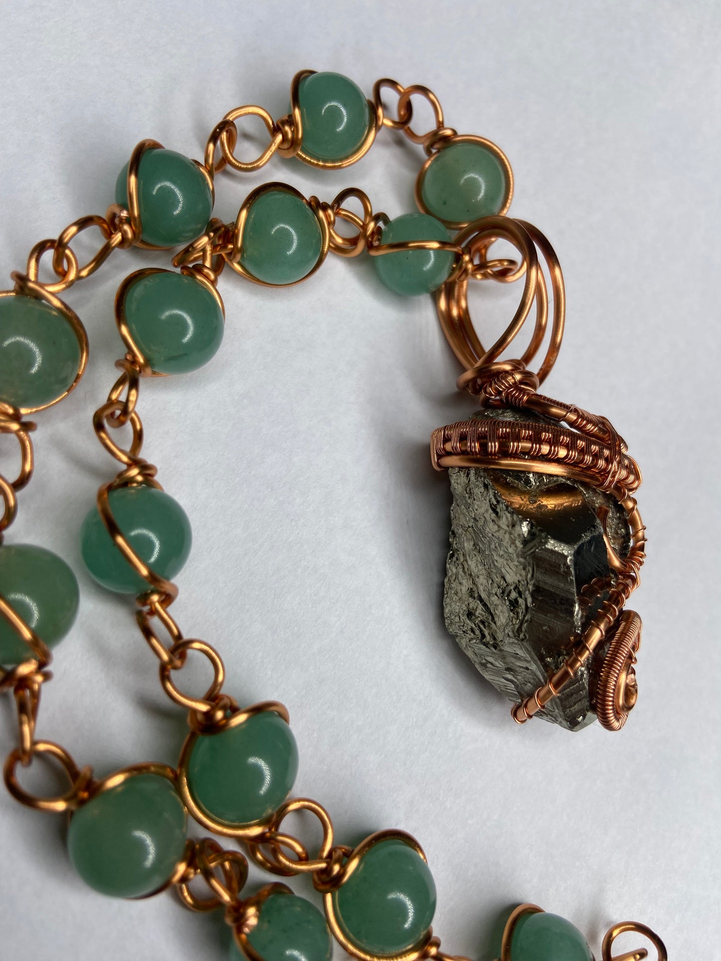 Luxury Pyrite/Green Aventurine Masterpiece Healing Pendant
