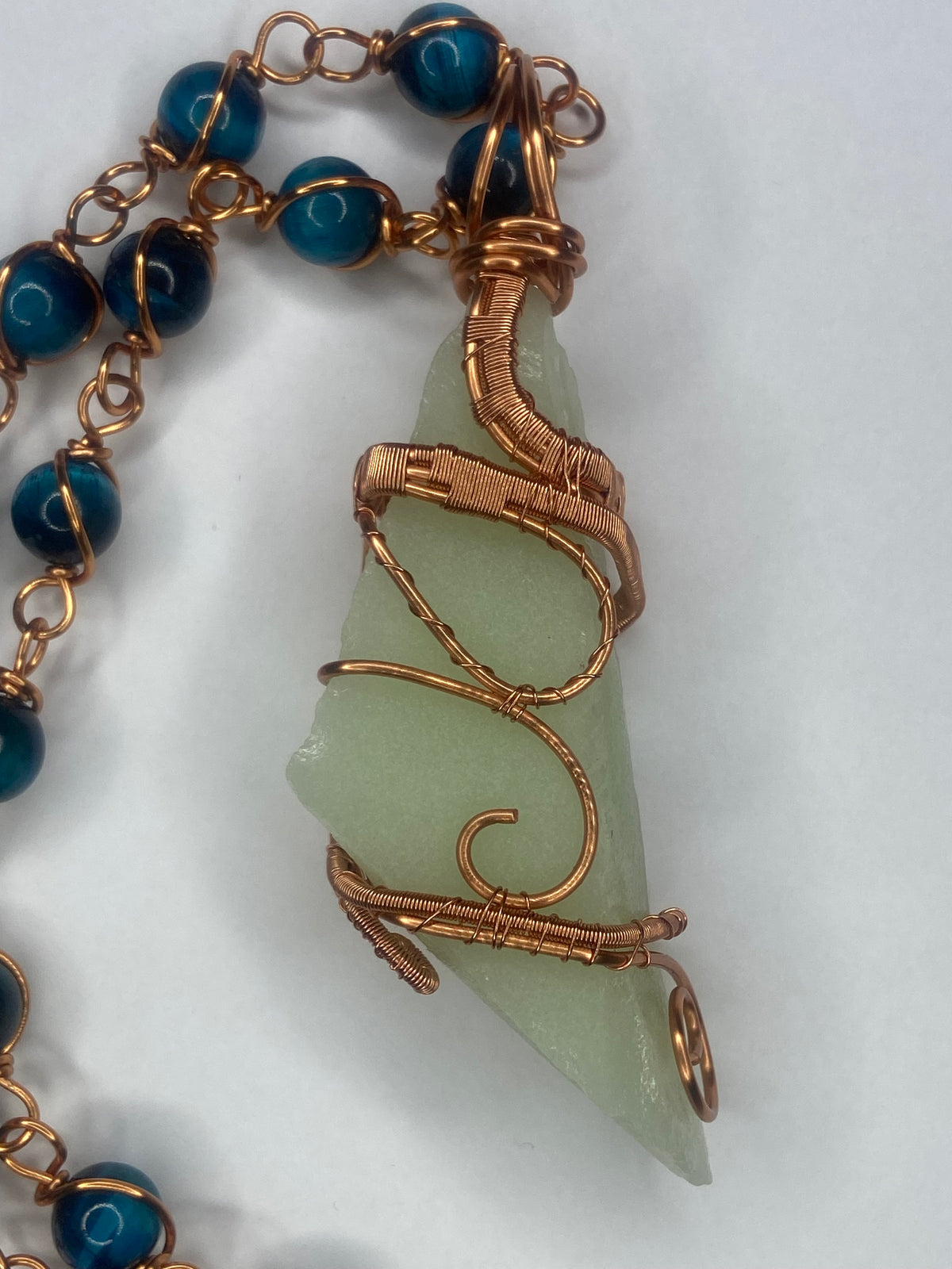 Luxury Glow Kryptonite/Blue Aqua Aura Quartz Masterpiece Pendant