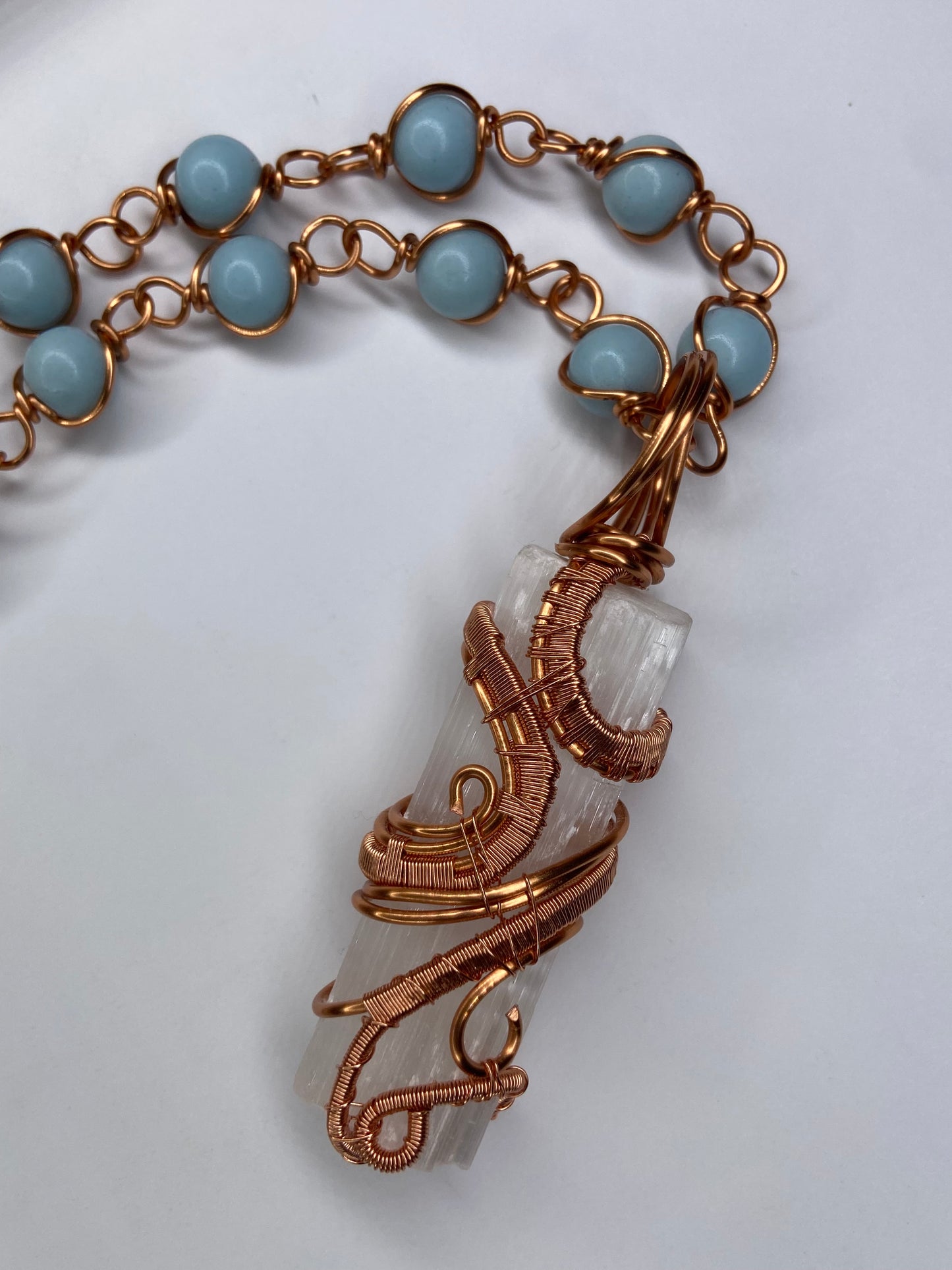 Luxury Selenite/Angelite Masterpiece Pendant