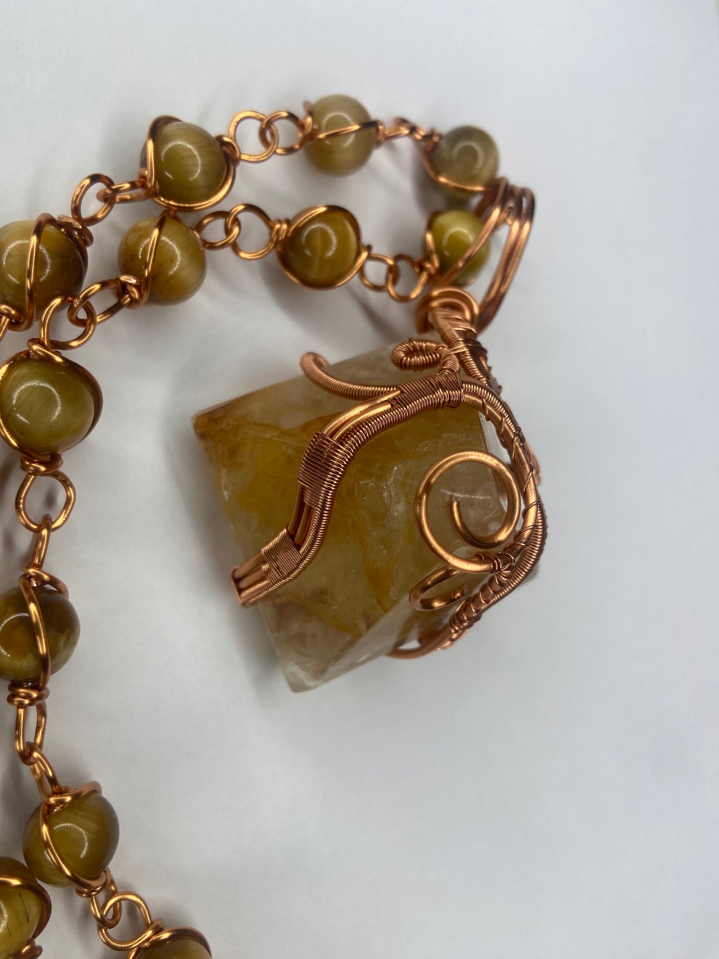 Luxury Citrine Pyramid Masterpiece Healing Pendant