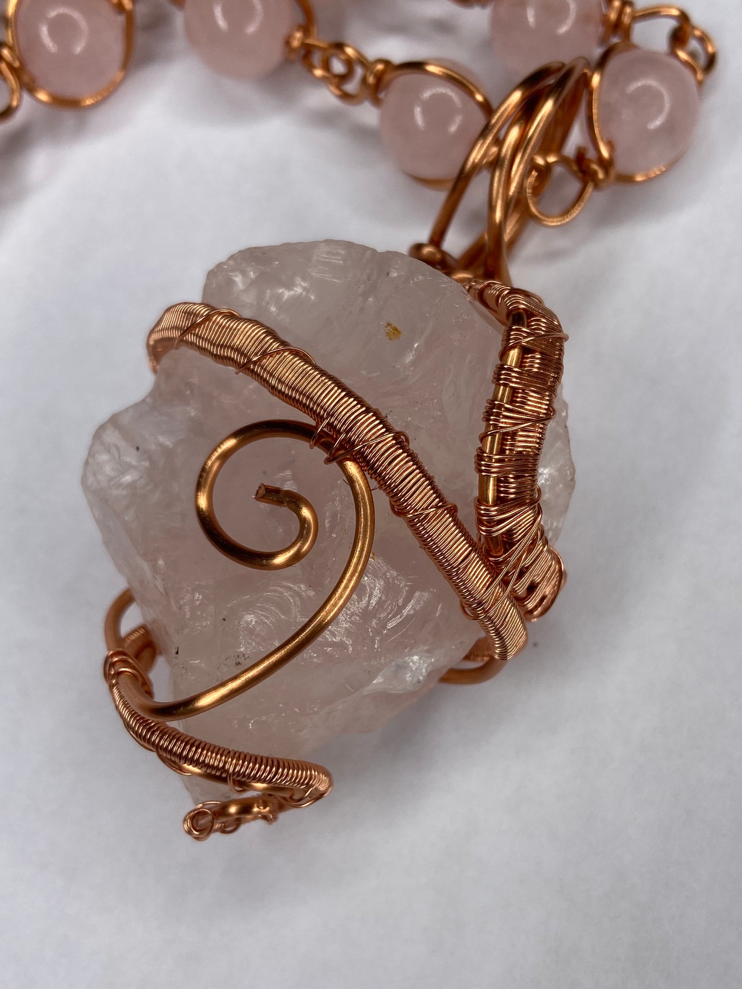 Luxury Rose Quartz Masterpiece Pendant