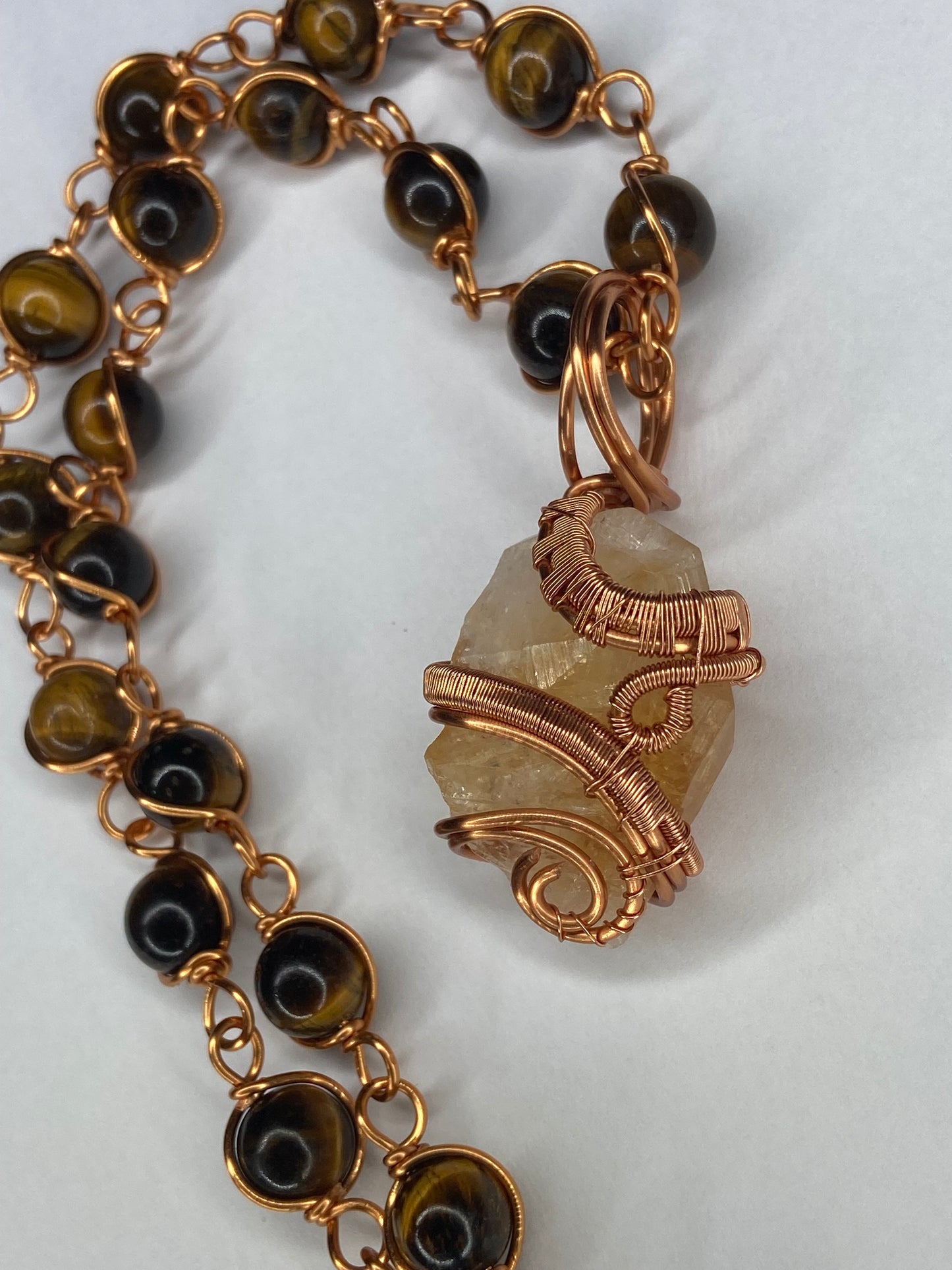 Luxury Citrine &Tigers Eye Masterpiece Healing Pendant