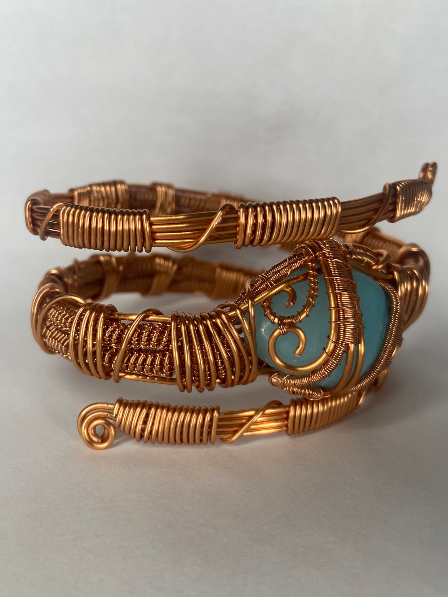 Luxury Blue Aragonite Healing Masterpiece Bracelet