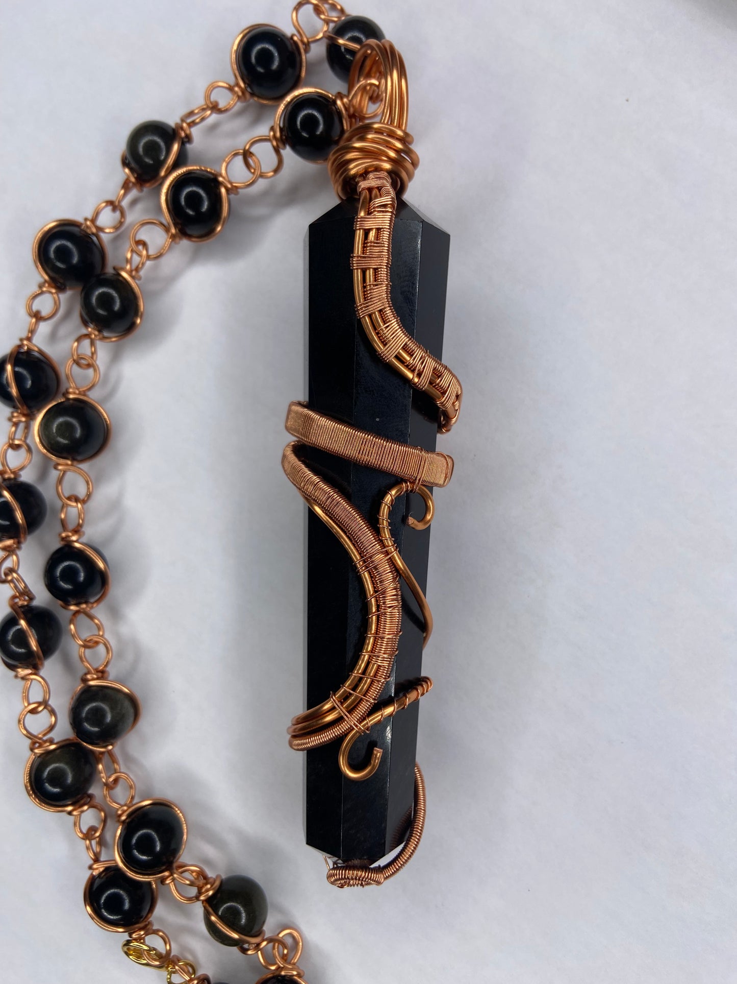 Luxury Golden Obsidian Healing Masterpiece Pendant