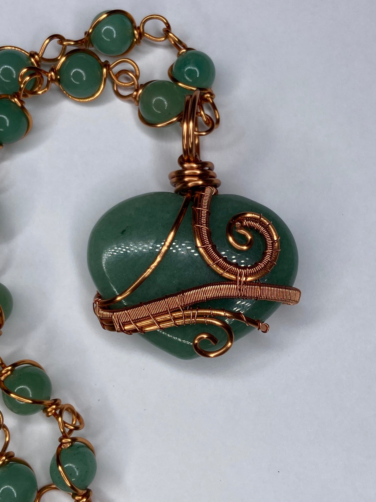 Green Aventurine Heart Healing Masterpiece Pendant