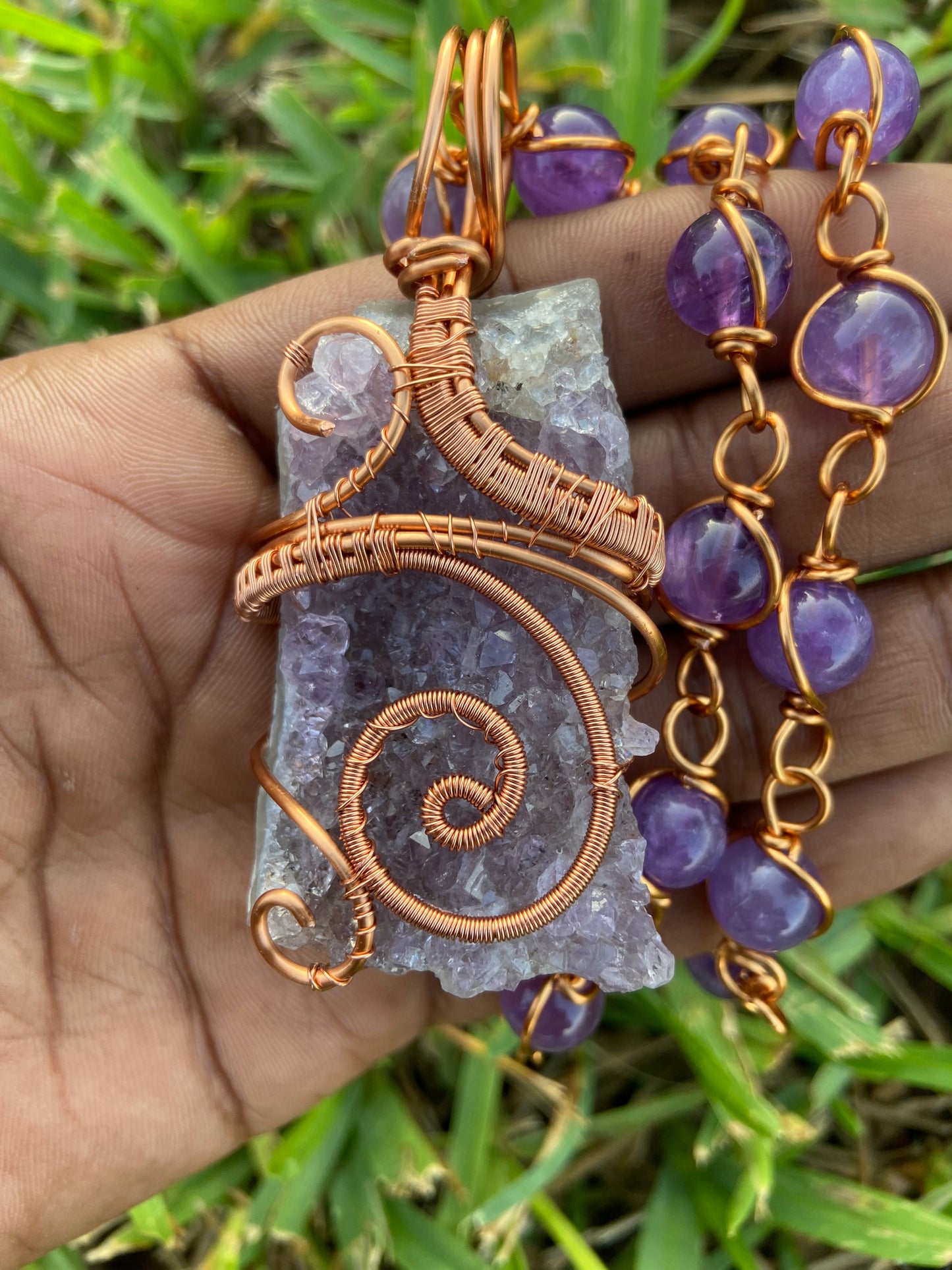 Luxury Amethyst Masterpiece Healing Pendant
