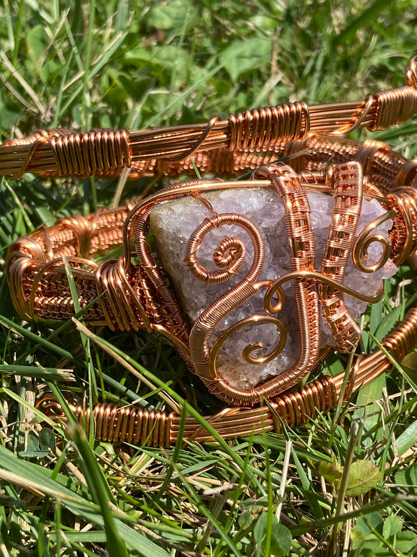 Amethyst Reiki Infused Copper Healing Masterpiece Bracelet