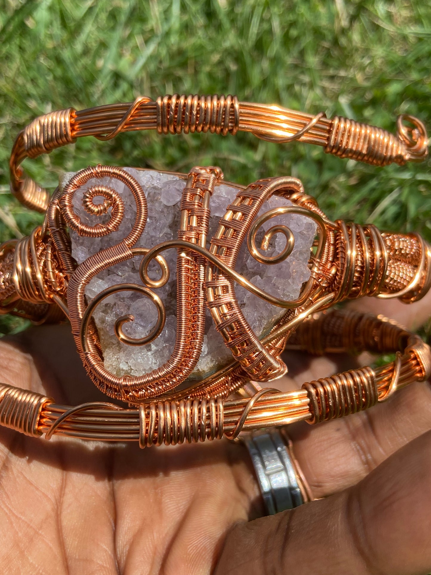 Amethyst Reiki Infused Copper Healing Masterpiece Bracelet