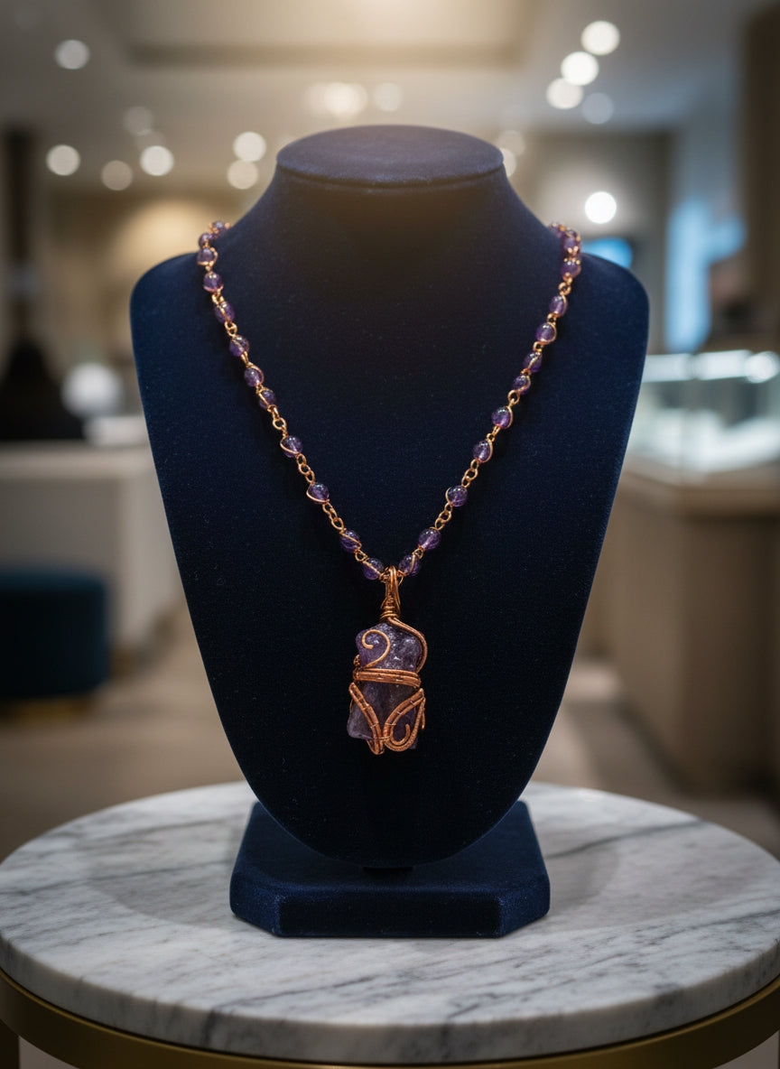 Luxury Amethyst Goddess Masterpiece Pendant