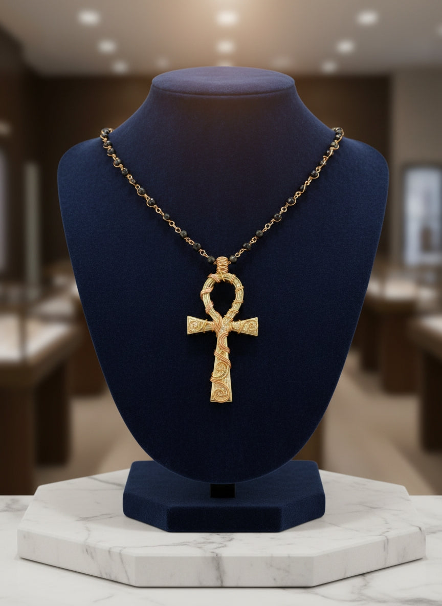 7in. Luxury Ankh Masterpiece Healing Pendant