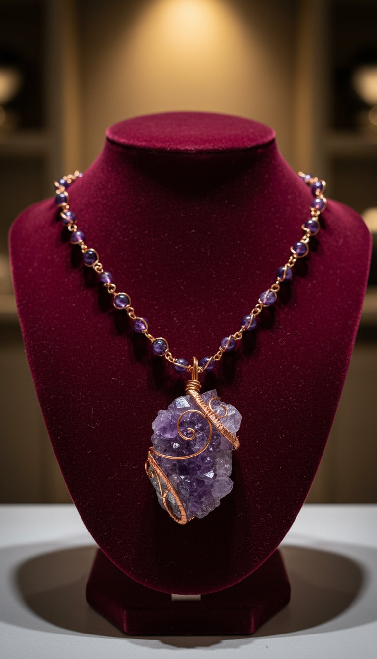 Ultra Premium Purple Amethyst Masterpiece Pendant/Necklace