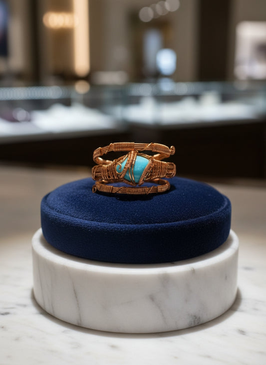 Luxury Blue Aragonite Healing Masterpiece Bracelet