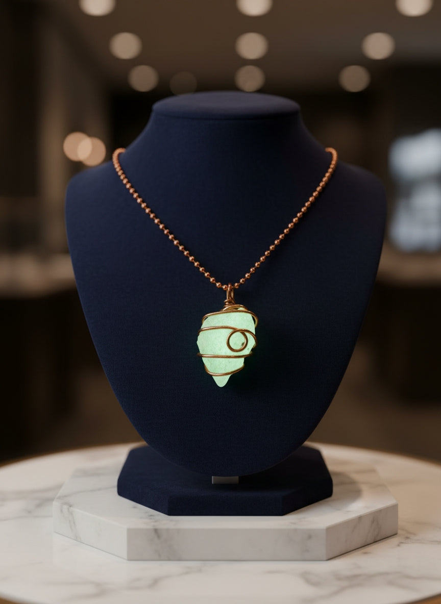 Kryptonite Glow Healing Crystal Pendant