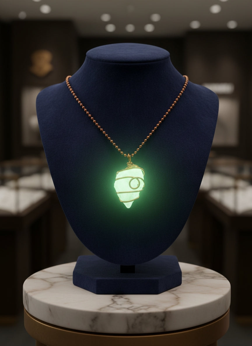 Kryptonite Glow Healing Crystal Pendant