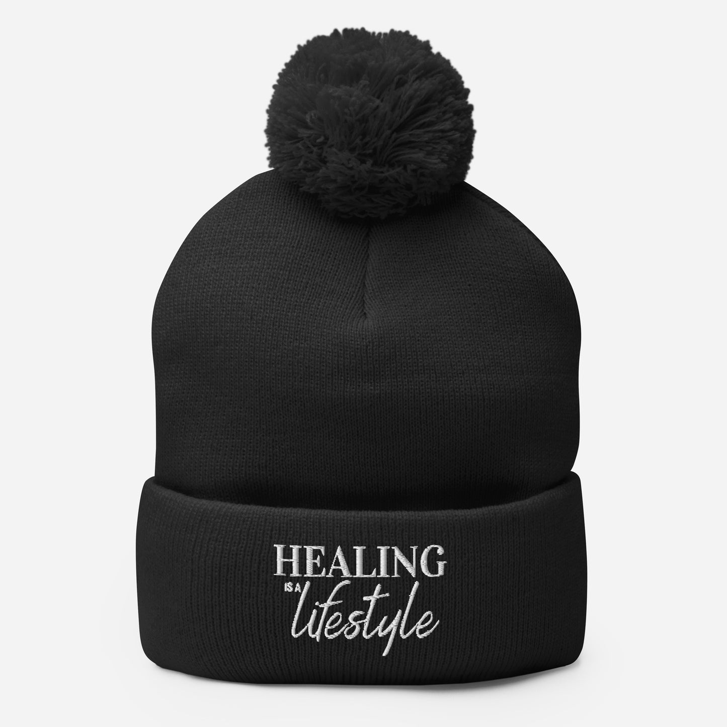 Healing is a Lifestyle Luxury Pom-Pom Beanie