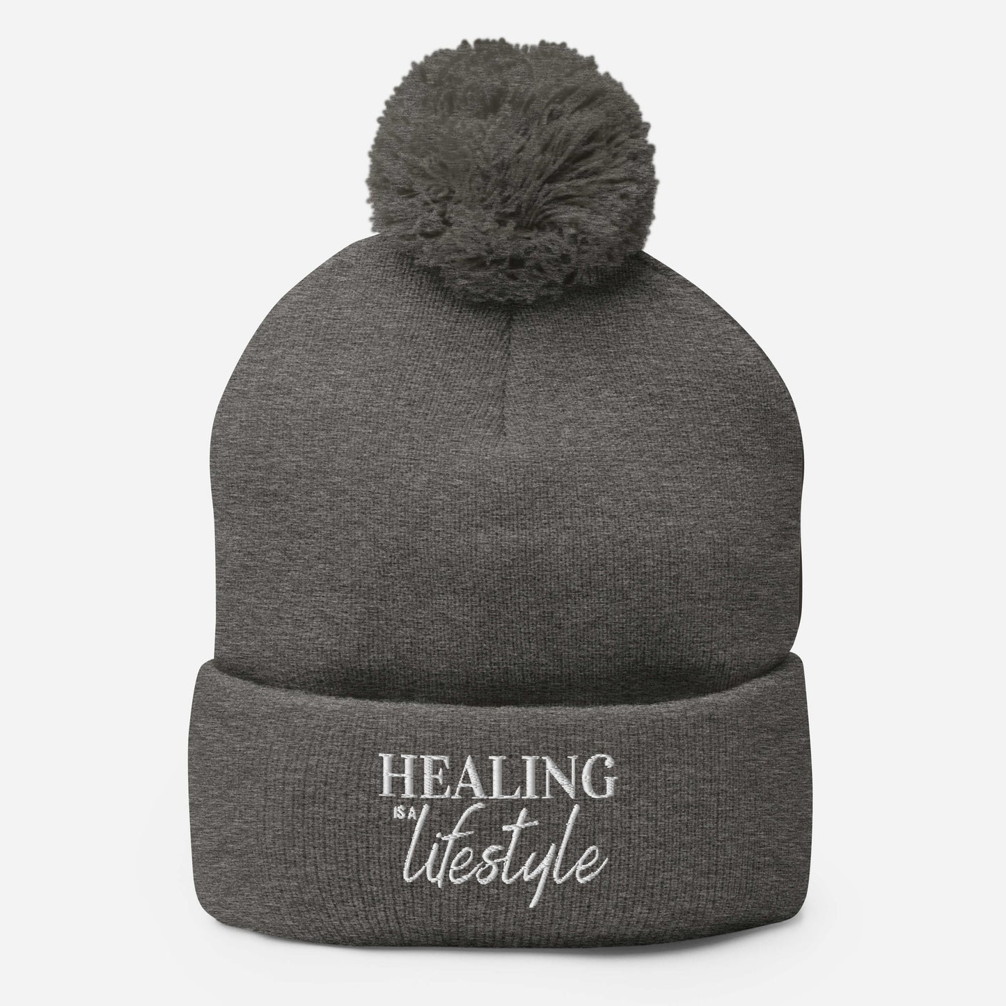 Healing is a Lifestyle Luxury Pom-Pom Beanie