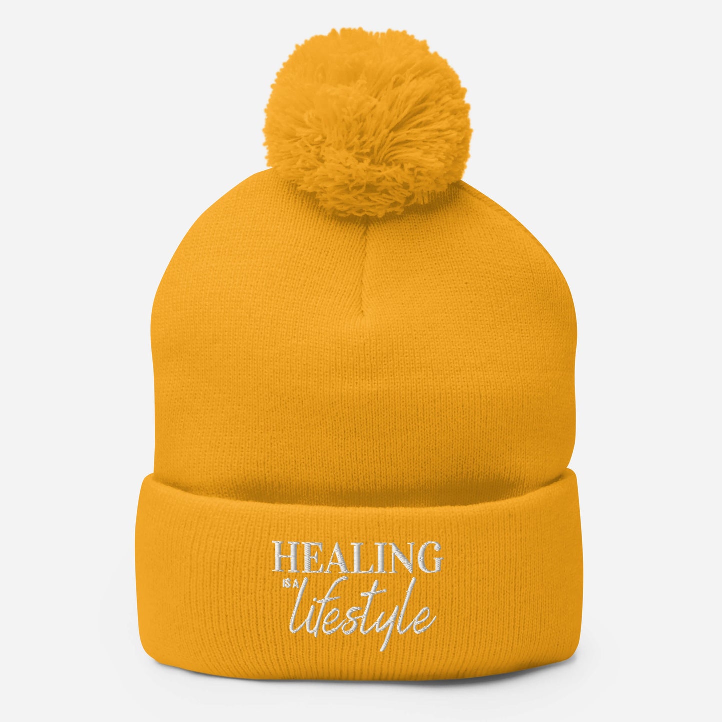 Healing is a Lifestyle Luxury Pom-Pom Beanie