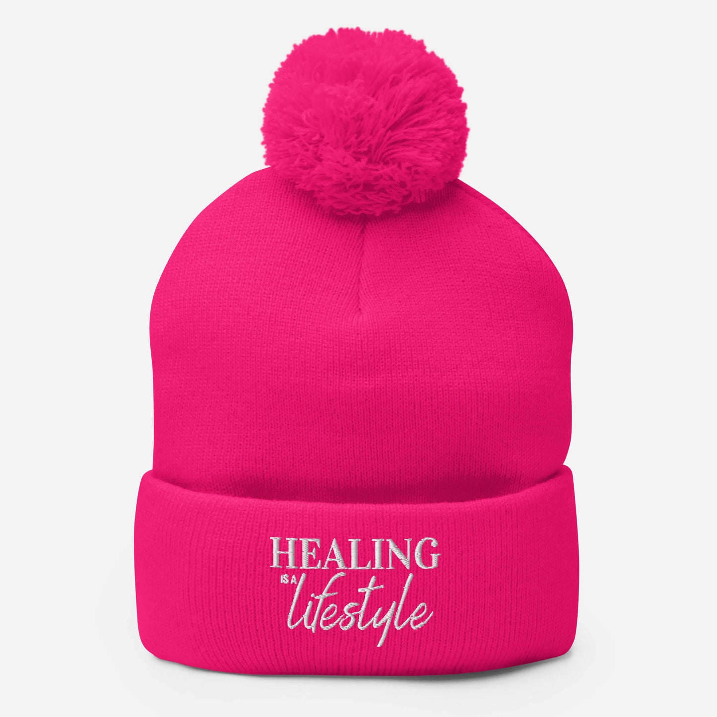 Healing is a Lifestyle Luxury Pom-Pom Beanie