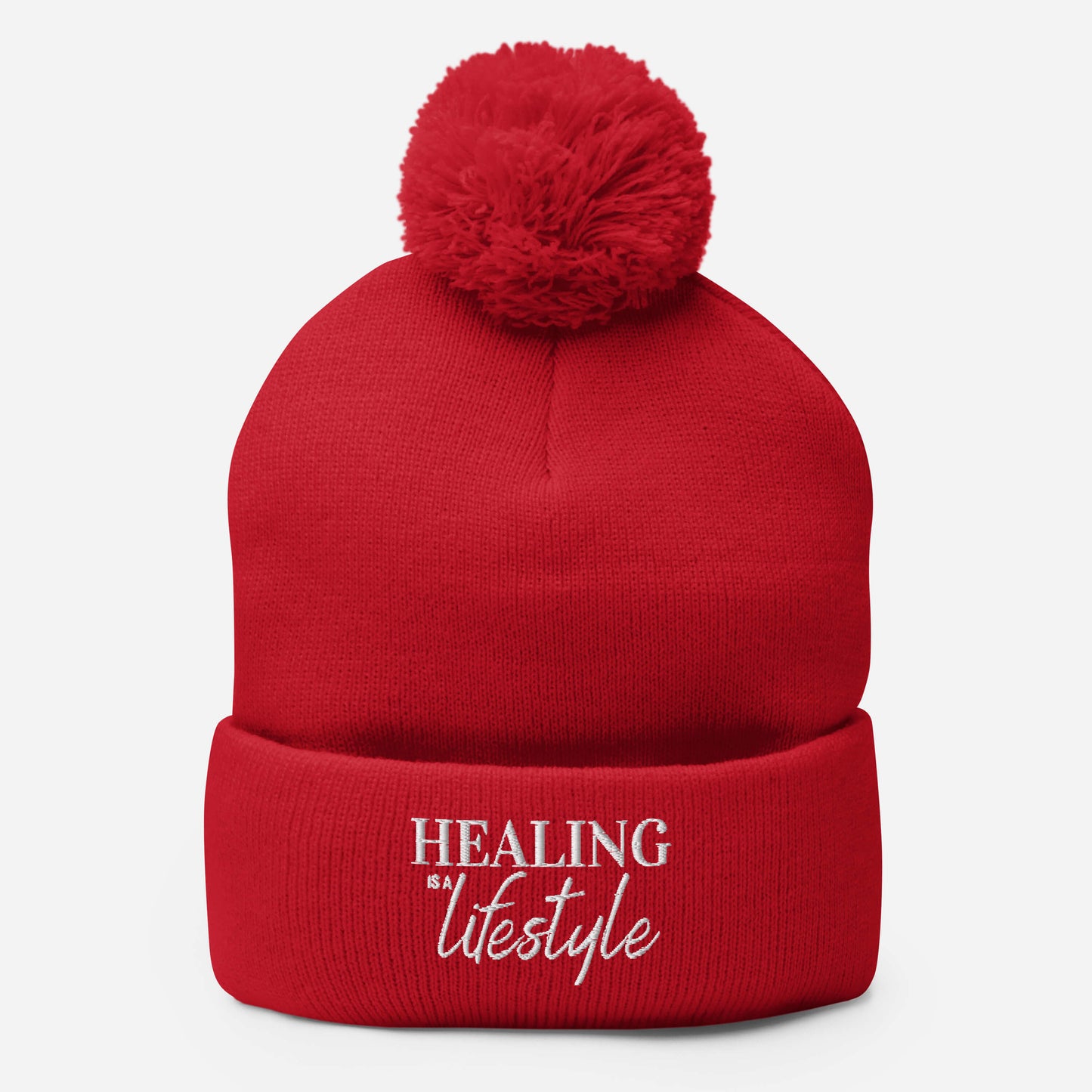 Healing is a Lifestyle Luxury Pom-Pom Beanie