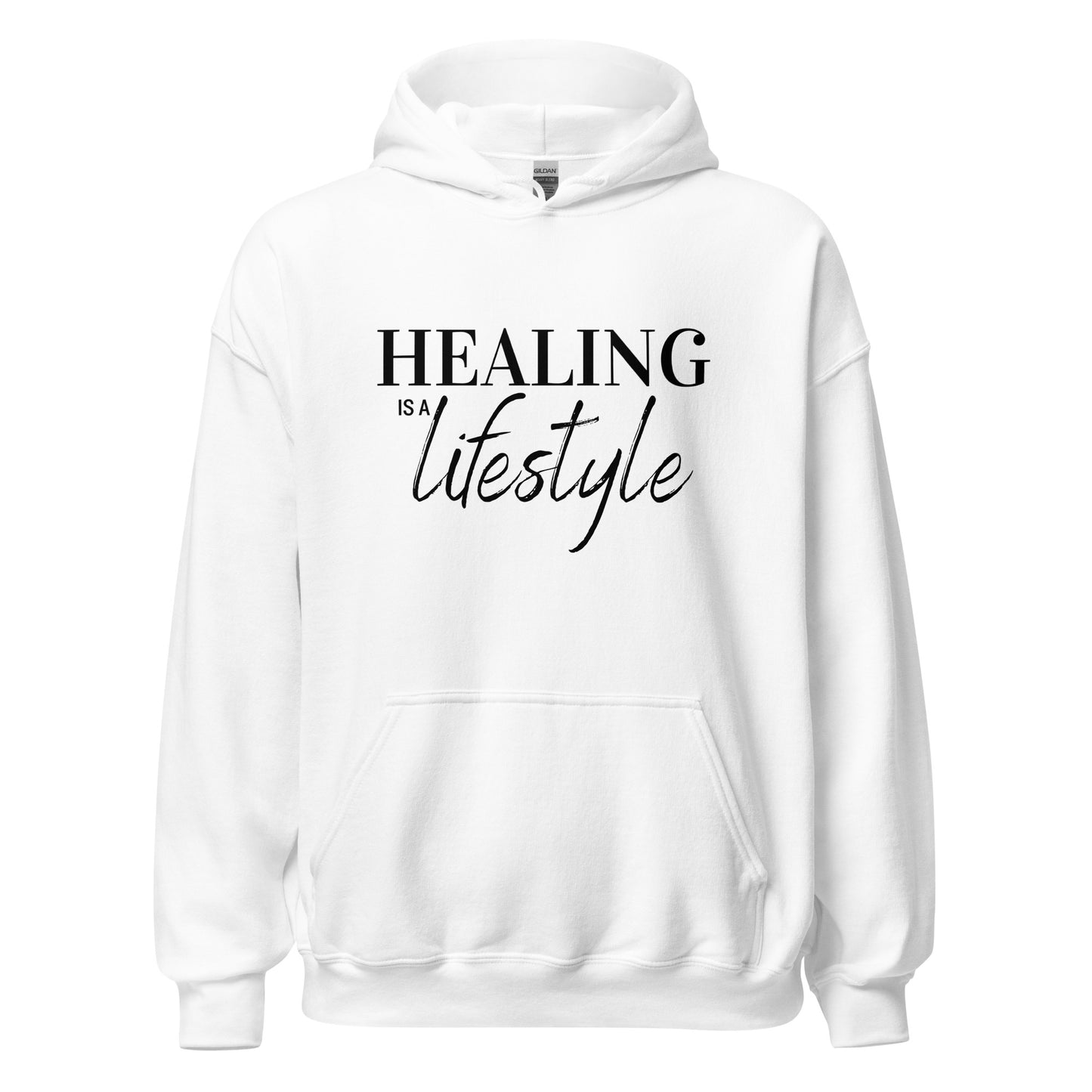 Healing is a Lifestyle Luxury Hoodie (White)