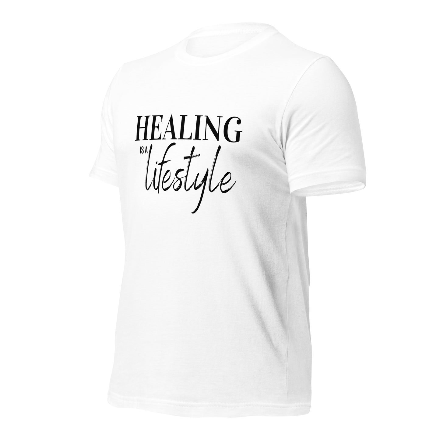 Healing is a Lifestyle Luxury Fitted Shirt (White)