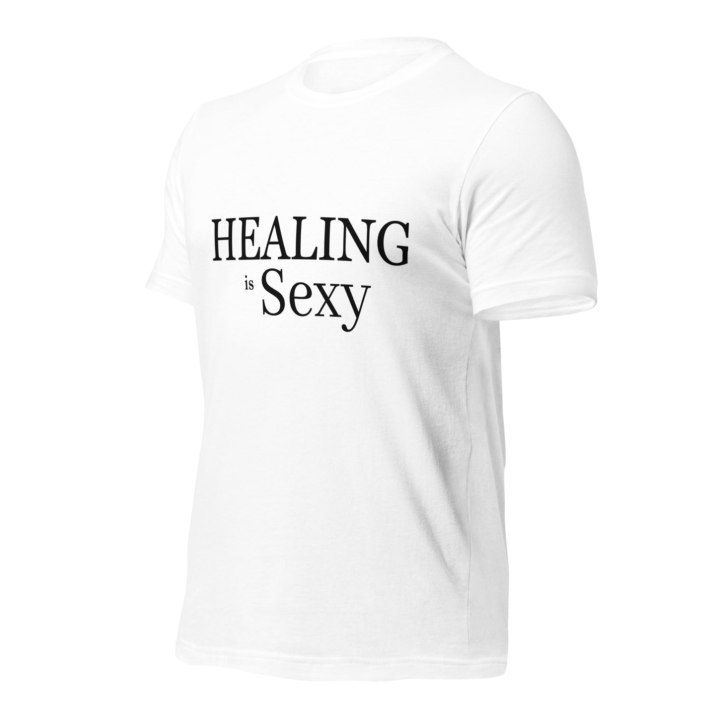 Healing is Sexy Luxury Fitted t-shirt (White)