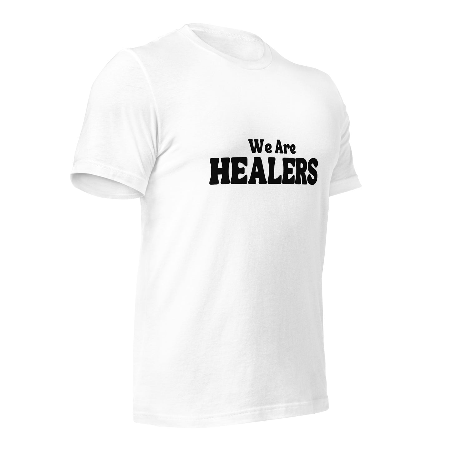 We are Healers Luxury Fitted t-shirt (White)