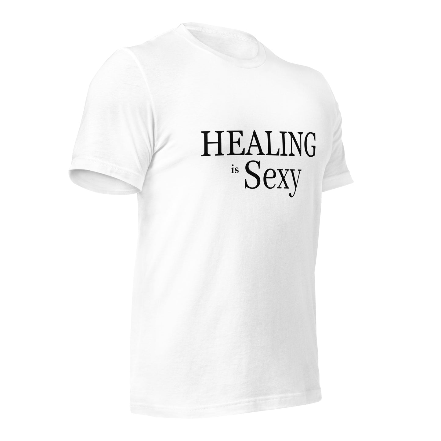 Healing is Sexy Luxury Fitted t-shirt (White)